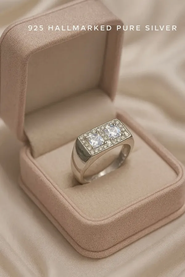 925_Pure_Silver_Dual_Square_Diamond_Cut_Men_S_Rings_Premium_Twin_Stone_Statement_Rings_Default_Title