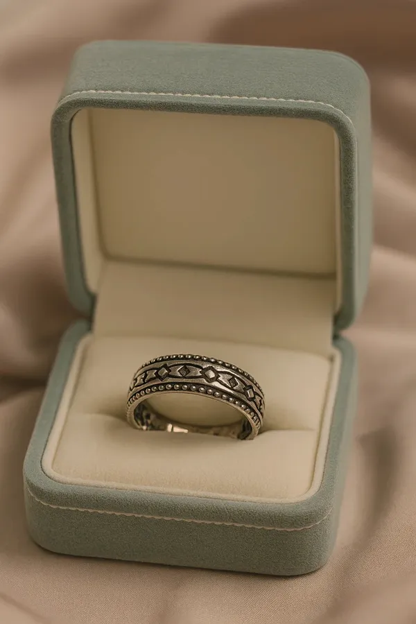 Echoes_Of_Valor_Oxidised_925_Silver_Patterned_Rings_For_Fearless_Hearts_Default_Title