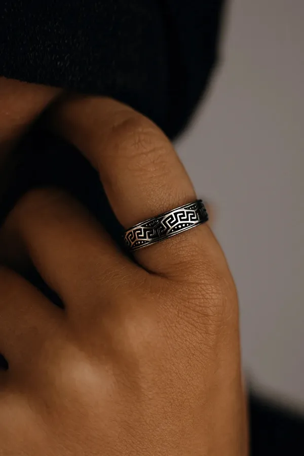 Labyrinth_Of_Legacy_Oxidised_925_Silver_Diamond_Rings_For_Silent_Conquerors_Default_Title