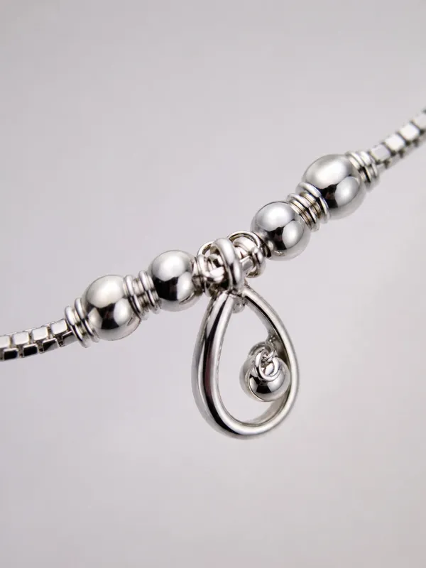 Celestial_Teardrop_925_Sterling_Silver_Anklet_Of_Poised_Modern_Grace_Single