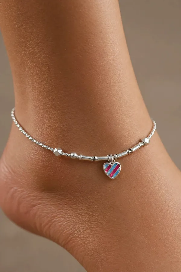 Prism_Heartbeat_Sterling_Silver_Anklet_With_Radiant_Enamel_Charm_Pair