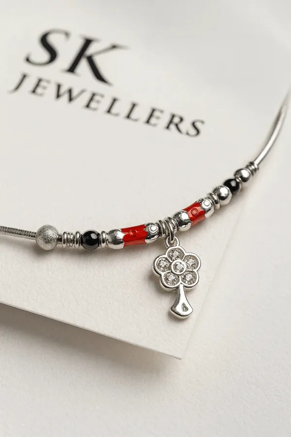 Enchanted_Talisman_925_Sterling_Silver_Anklet_With_Emerald_Green_Charm_Glow_Single