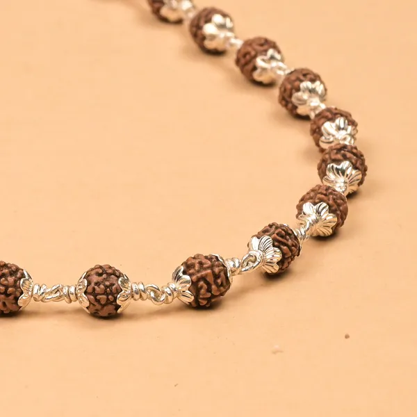 925_Sterling_Silver_Capped_Rudraksha_Mala_5_Mukhi_Rudraksh_Mala_With_Silver_Caps_Certified_Spiritual_Japa_Mala_For_Meditation_Prayer_Default_Title