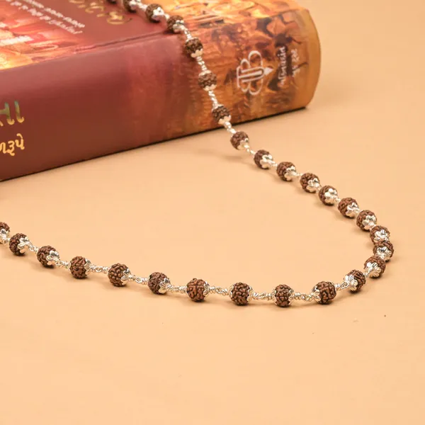 925_Sterling_Silver_Capped_Rudraksha_Mala_5_Mukhi_Rudraksh_Mala_With_Silver_Caps_Certified_Spiritual_Japa_Mala_For_Meditation_Prayer_Default_Title
