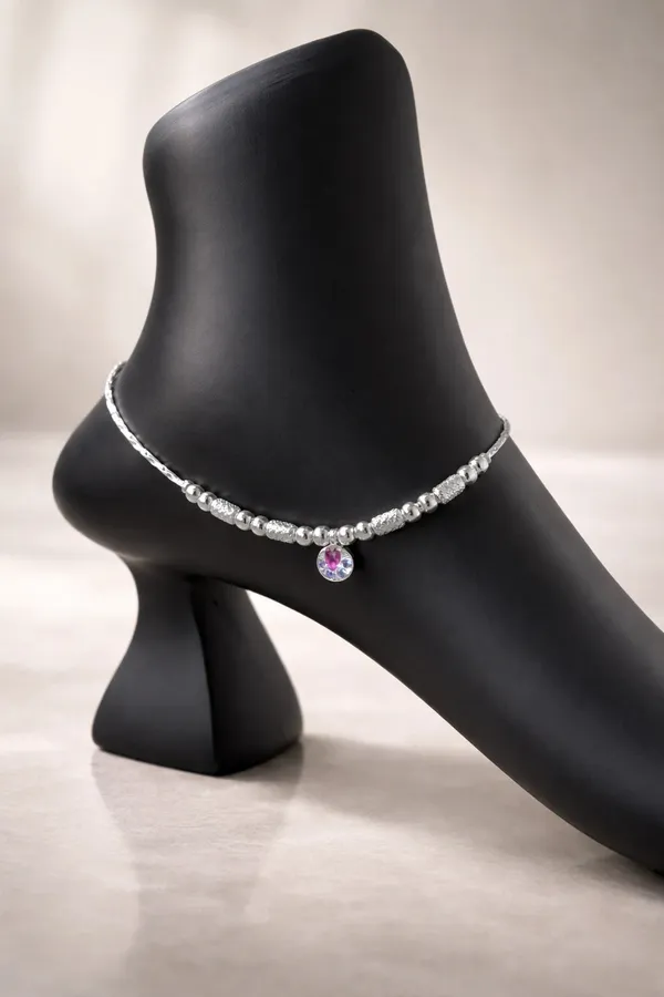 Rose_Ember_Beaded_Silver_Anklet_With_Crimson_Crystal_Charm_Glow_Pair