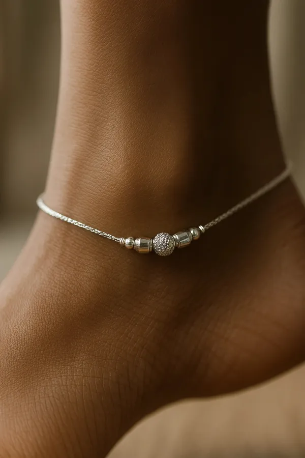 Starlit_Sphere_Silver_Anklet_A_Dainty_Orbit_Of_Everyday_Radiance_Single
