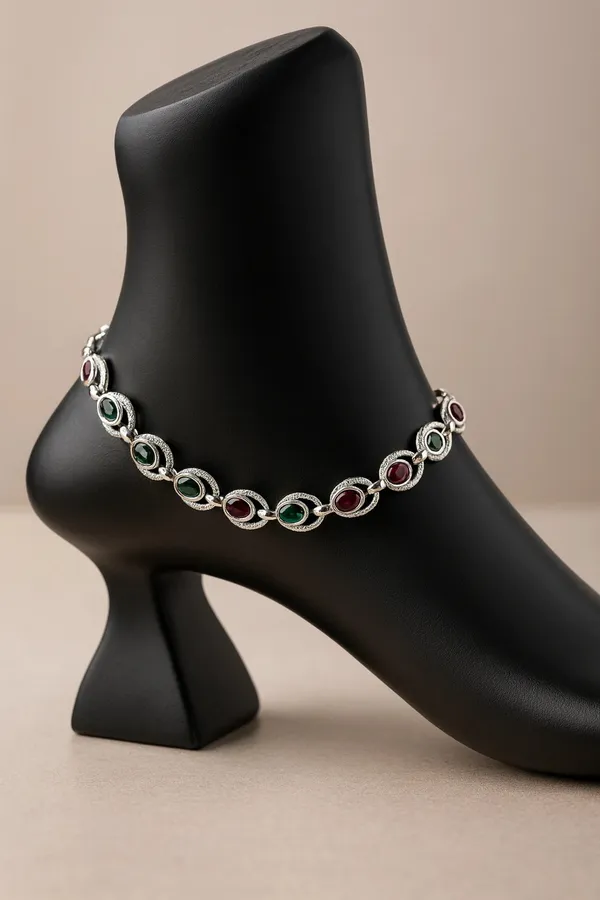 Harmony_In_Color_Ruby_Emerald_Silver_Anklet_Enchantment_Single