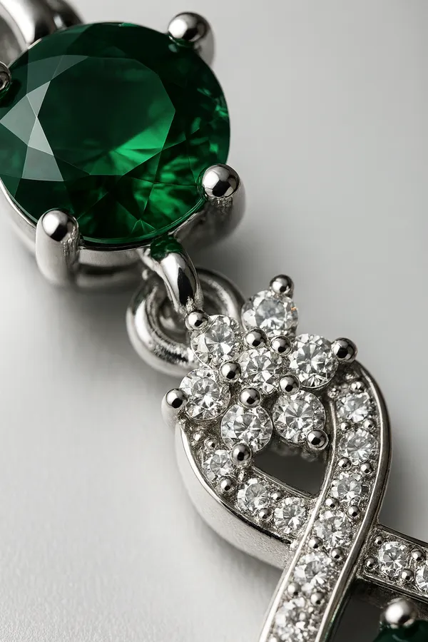 Emerald_Radiance_Exquisite_Oxidised_Silver_Drop_Earrings_Default_Title