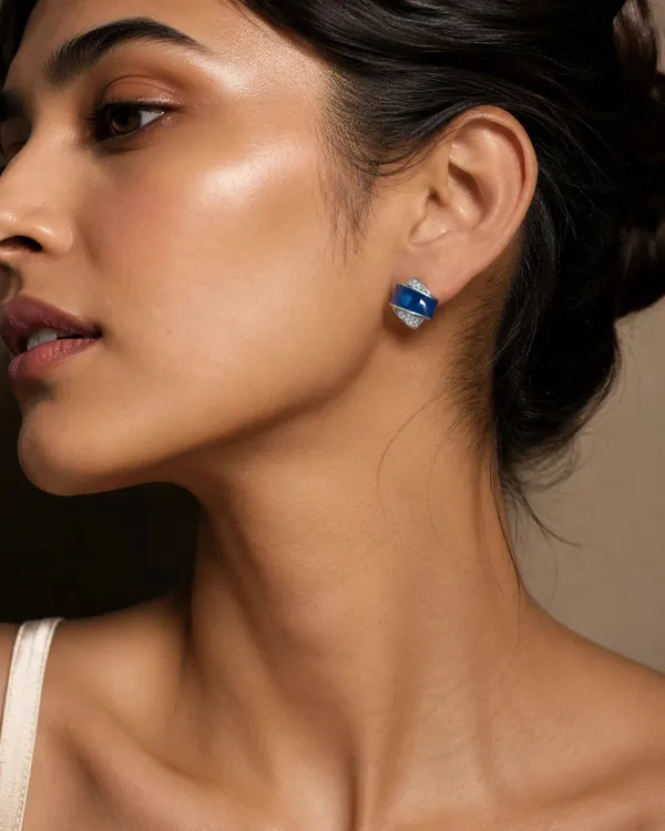 Azure_Dream_Captivating_Blue_Stone_Oxidised_Silver_Stud_Earrings_Default_Title