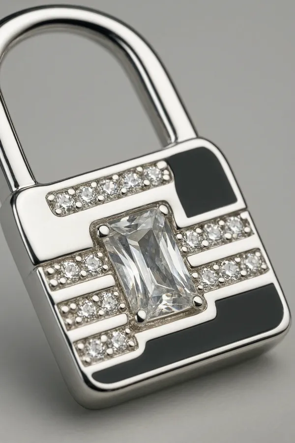 Lock_Light_Radiant_Princess_Cut_Silver_Padlock_Earrings_Default_Title