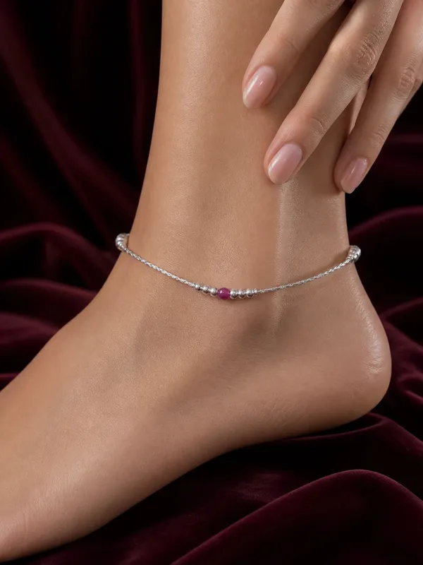 Mystic_Dusk_Silver_Anklet_With_Exquisite_Ruby_Beads_Single