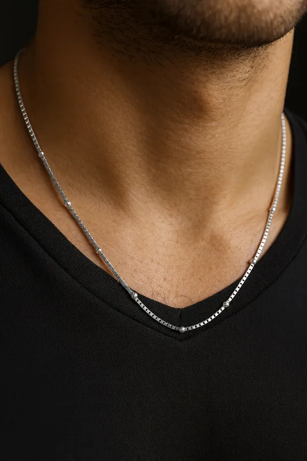 925_Sterling_Silver_Beaded_Chain_For_Men_Women_Hallmarked_Silver_Ball_Chain_Default_Title
