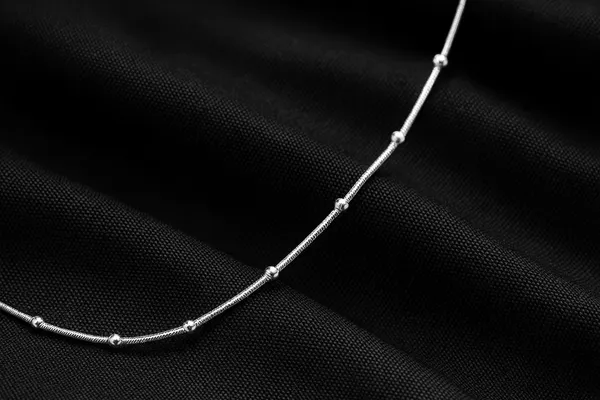 925_Sterling_Silver_Snake_Chain_Necklace_With_Bead_Accents_For_Women_Minimalist_Silver_Chain_Default_Title