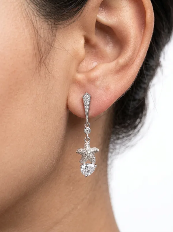 Silver_Earrings_Starfish_Cascade_Clear_Stone_Elegance_Default_Title