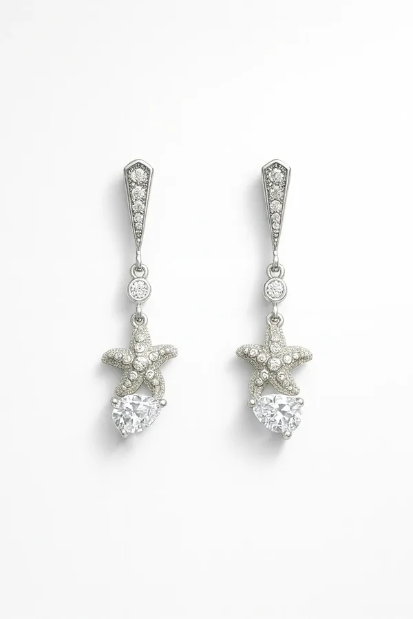 Silver_Earrings_Starfish_Cascade_Clear_Stone_Elegance_Default_Title