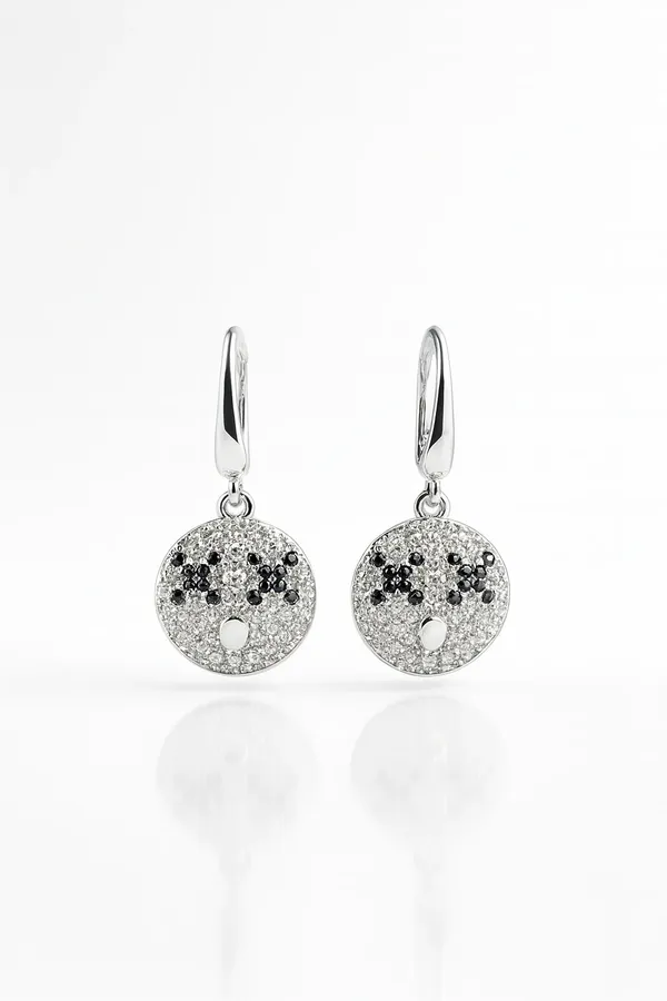 Silver_Earrings_Monochrome_Mosaic_Clear_Stone_Drop_Default_Title
