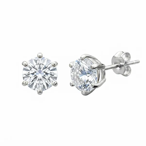 925_Silver_|_UNISEX_|_Classic_Solitaire_Swaroski_Diamond_Stud_Earrings_|_UNISEX