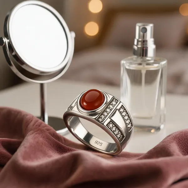 925_Hallmarked_Pure_Silver_Red_Coral_Statement_Rings_Designer_Moonga_Ring_For_Men