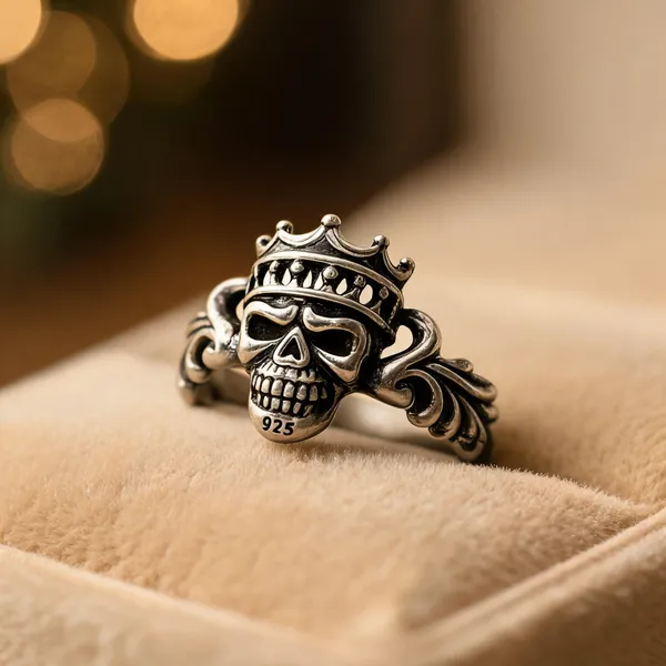 Pure_925_Hallmarked_Silver_King_Skull_Rings_For_Men_Royal_Gothic_Biker_Jewellery_With_Sculpted_Details