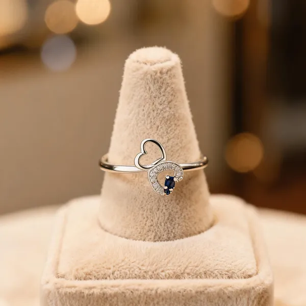 Midnight_Promise_Duet_925_Silver_Sapphire_Diamond_Heart_Rings_For_Quiet_Vows