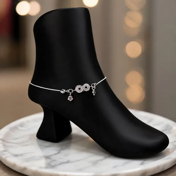 Infinite_Bloom_925_Sterling_Silver_Anklet_With_Lavender_Crystal_Halo_Single