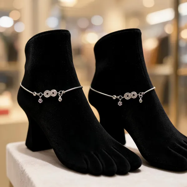 Infinite_Bloom_925_Sterling_Silver_Anklet_With_Lavender_Crystal_Halo_Pair