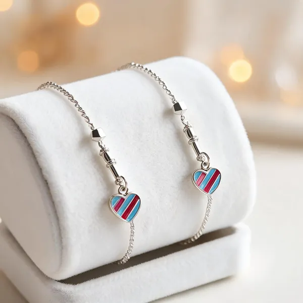 Prism_Heartbeat_Sterling_Silver_Anklet_With_Radiant_Enamel_Charm_Pair