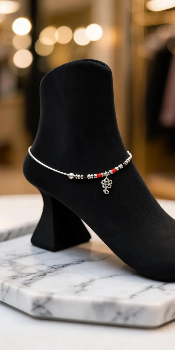 Enchanted_Talisman_925_Sterling_Silver_Anklet_With_Emerald_Green_Charm_Glow_Pair