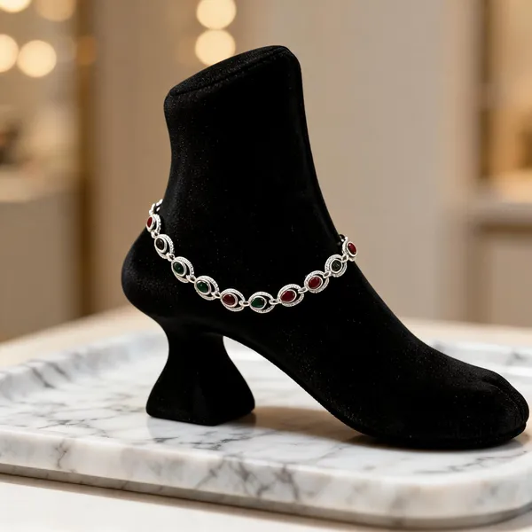 Harmony_In_Color_Ruby_Emerald_Silver_Anklet_Enchantment_Pair