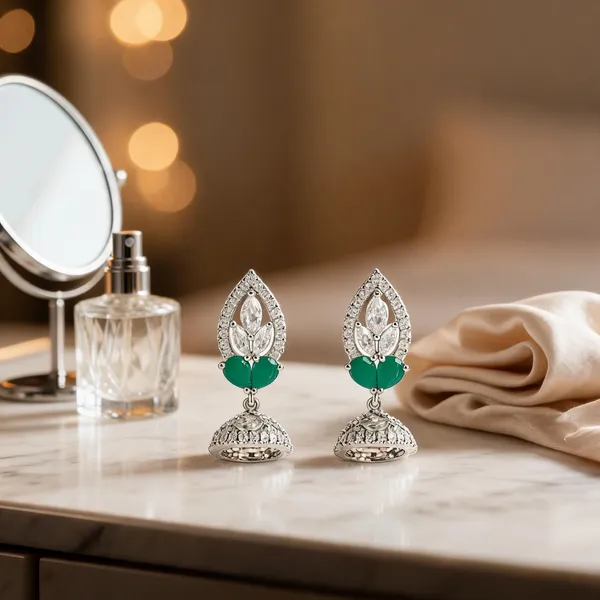 Whispering_Elegance_Mesmeric_Oxidised_Silver_Gem_Drop_Earrings