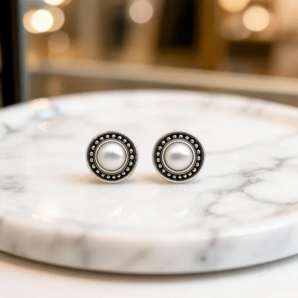 Oceans_Whisper_Elegant_Oxidised_Silver_Pearl_Stud_Earrings