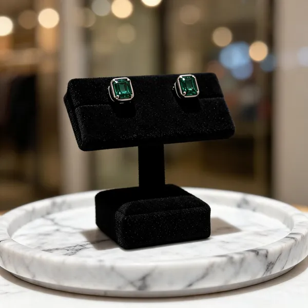 Emerald_Radiance_Majestic_Oxidised_Silver_Stud_Earrings