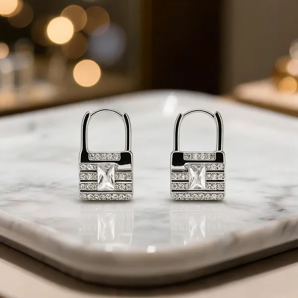 Lock_Light_Radiant_Princess_Cut_Silver_Padlock_Earrings