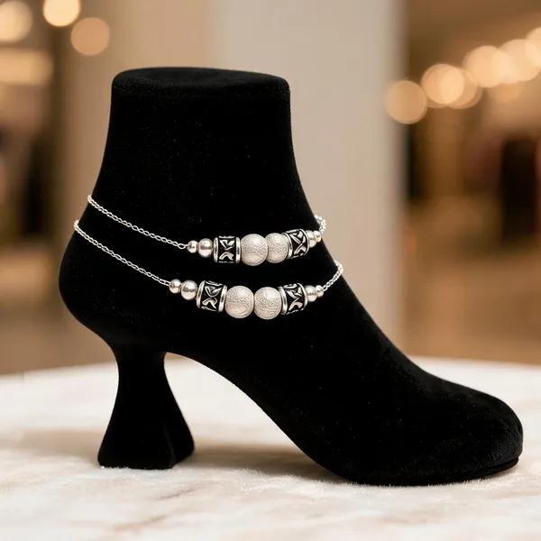 Dancing_Shadows_Black_Beaded_Oxidised_Silver_Anklets_Pair