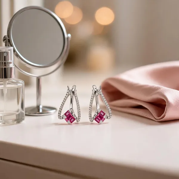 Pink_Radiance_Geometric_925_Sterling_Silver_Earrings
