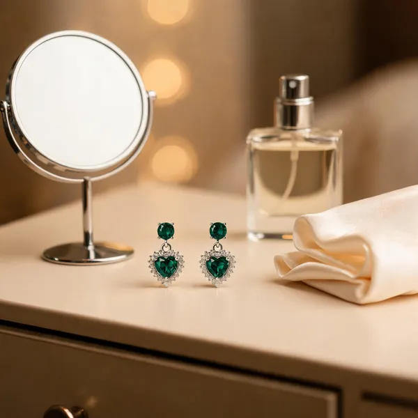 Enchanting_Symphony_Opulent_Emerald_Silver_Earrings