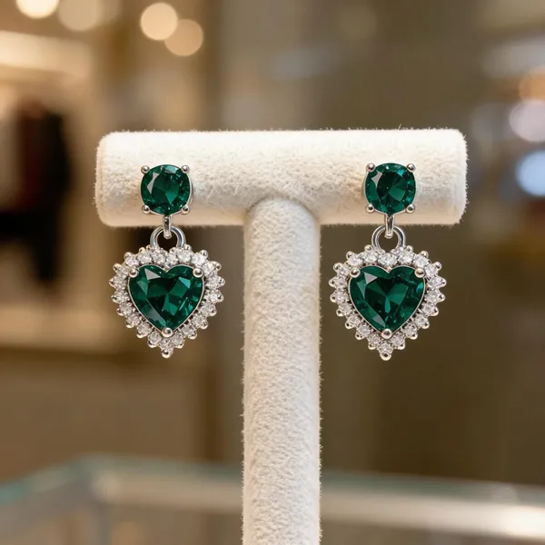 Enchanting_Symphony_Opulent_Emerald_Silver_Earrings