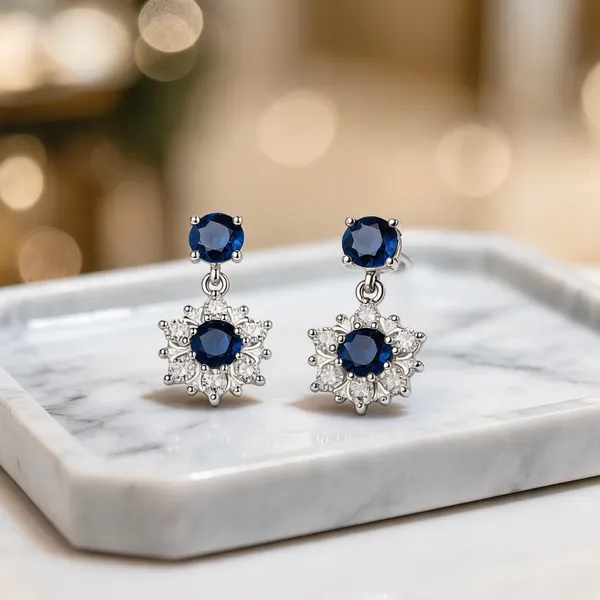 Starlit_Allure_Luxurious_Sapphire_Silver_Statement_Earrings