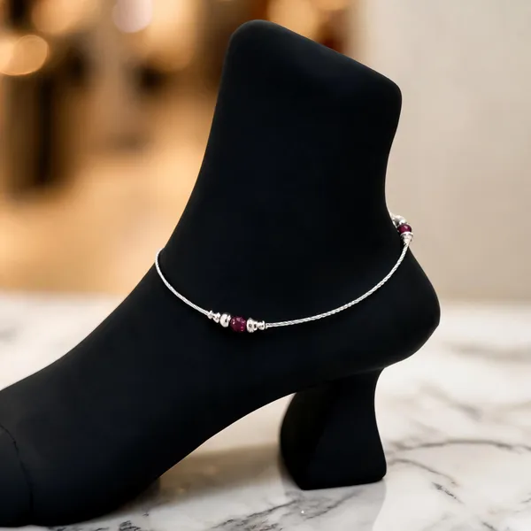 Moonlit_Serenade_Delicate_Silver_Anklet_With_Captivating_Ruby_Beads_Pair