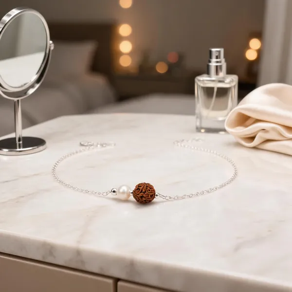 Silver_Water_Pearl_5_Mukhi_Rudraksha_Bracelet_Minimal_Spiritual_Bracelet