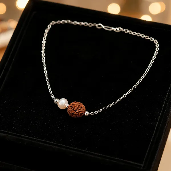 Silver_Water_Pearl_5_Mukhi_Rudraksha_Bracelet_Minimal_Spiritual_Bracelet