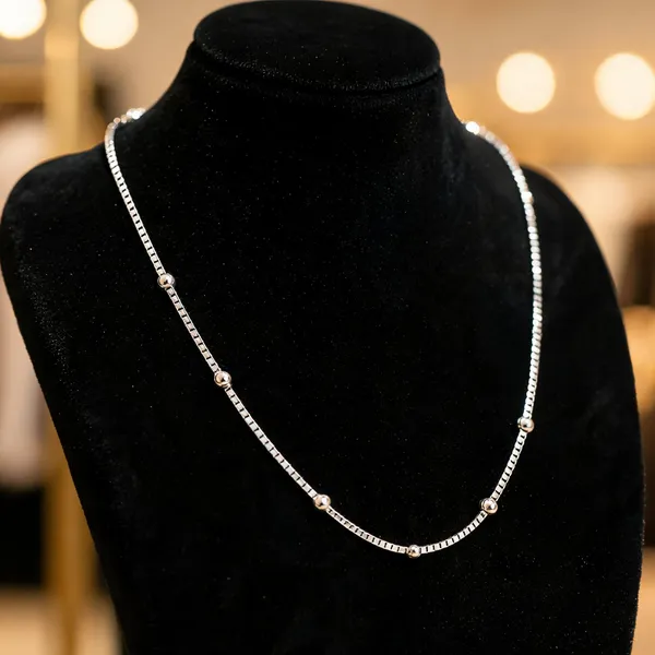 925_Sterling_Silver_Beaded_Chain_For_Men_Women_Hallmarked_Silver_Ball_Chain