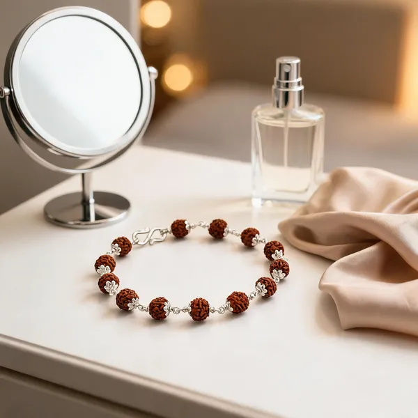Rudraksha_Silver_Bracelet_Natural_Beads_With_925_Sterling_Silver_Links