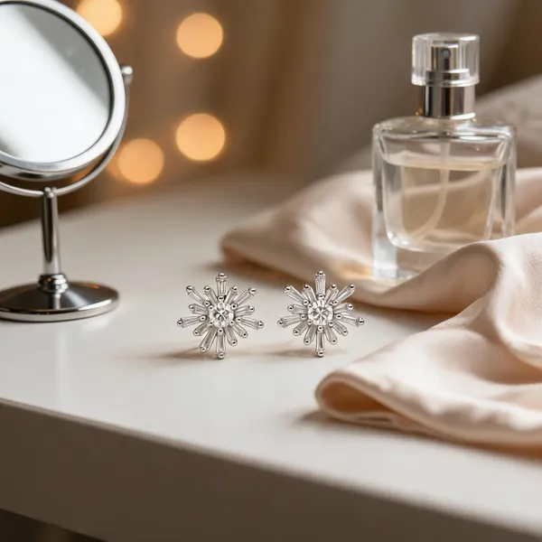 Silver_Earrings_Sunburst_Clear_Stone_Radiance