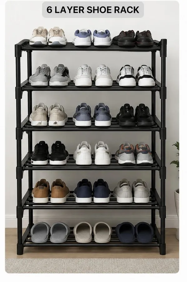 6_Tier_Black_Shoe_Rack