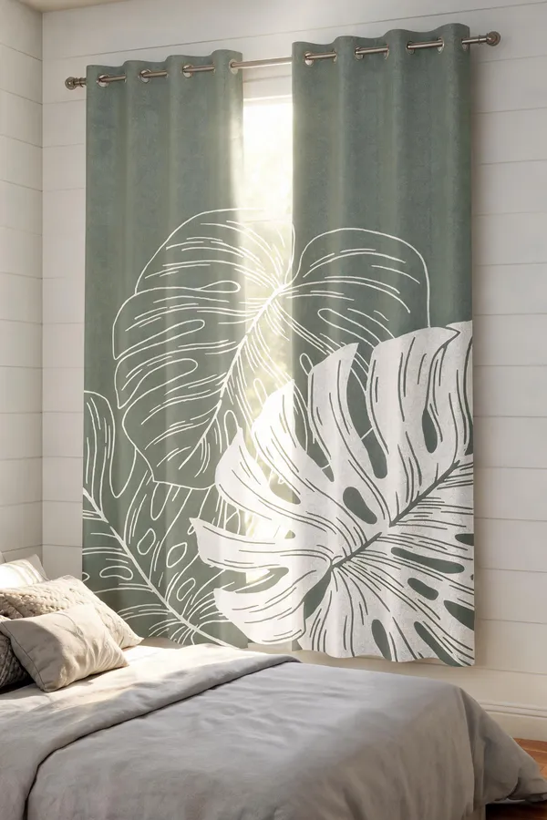 Green_Blackout_Fabric_Curtain_For_Home_Decor