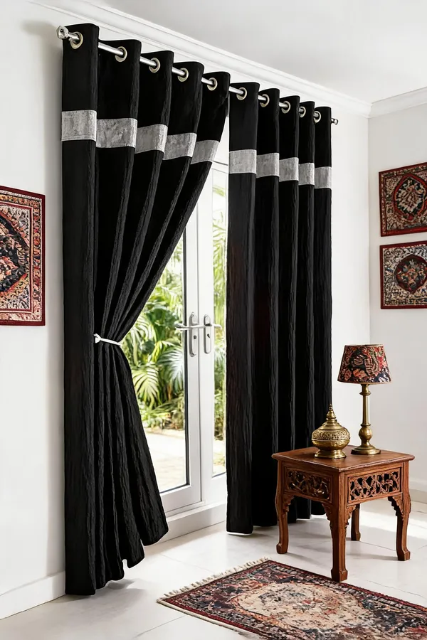 Black_Long_Crush_Fabric_Curtain_For_Home_Decor