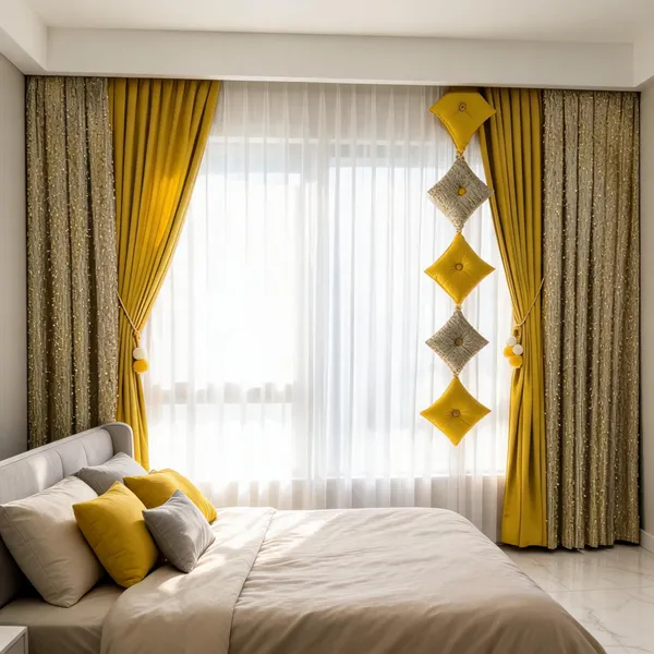 Yellow_And_White_Long_Crush_Fabric_Curtain_For_Home_Decor