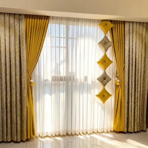 Yellow_And_White_Long_Crush_Fabric_Curtain_For_Home_Decor