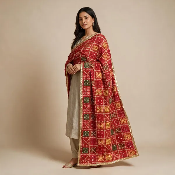 Red_Silk_Dupatta_For_Women